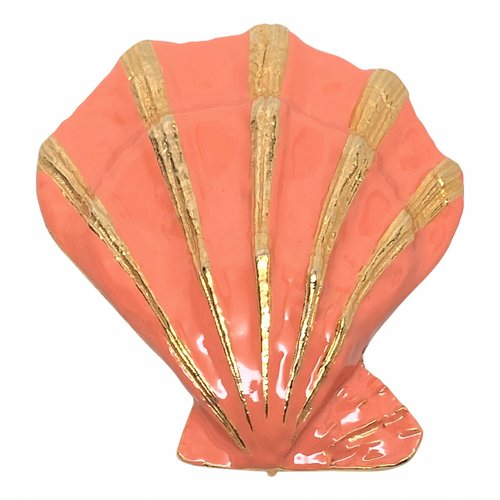 Pre-owned Kenneth Jay Lane Pin & Brooche In Orange