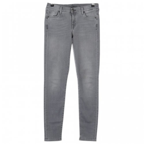 Pre-owned 7 For All Mankind Boyfriend Jeans In Grey