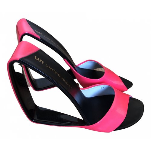 Pre-owned United Nude Patent Leather Sandal In Pink