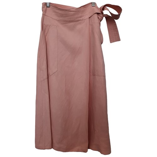 Pre-owned Sandro Mid-length Skirt In Pink