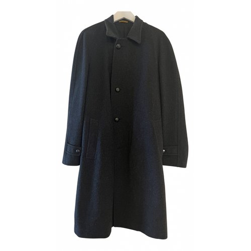 Pre-owned Piombo Wool Coat In Anthracite
