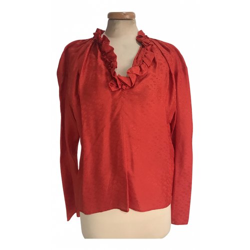 Pre-owned Act N°1 Silk Blouse In Red