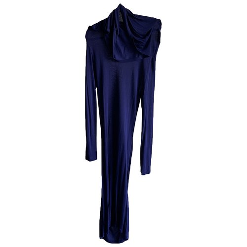 Pre-owned Ann Demeulemeester Maxi Dress In Blue