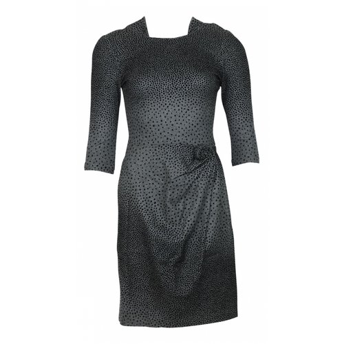 Pre-owned Issa Wool Mid-length Dress In Black