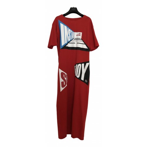 Pre-owned Moschino Love Maxi Dress In Red