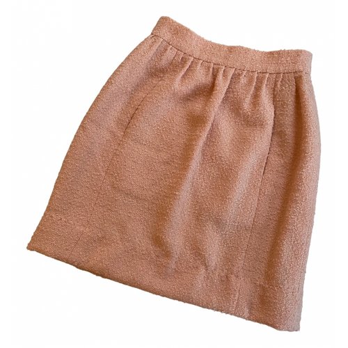 Pre-owned Celine Wool Mini Skirt In Pink