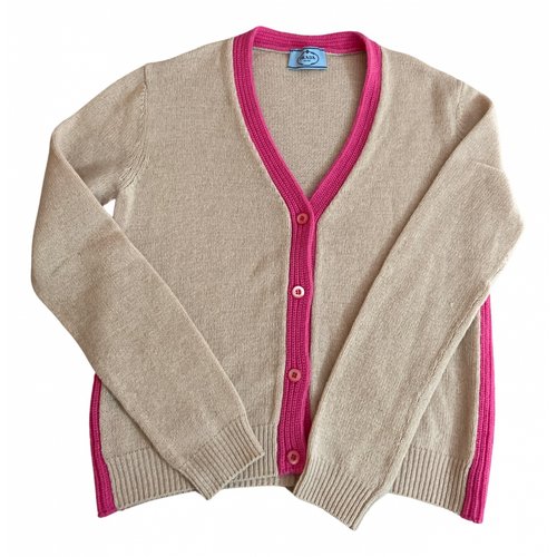 Pre-owned Prada Cashmere Cardigan In Pink
