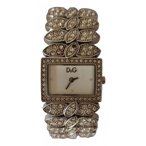 Pre-owned D&g Watch In Silver