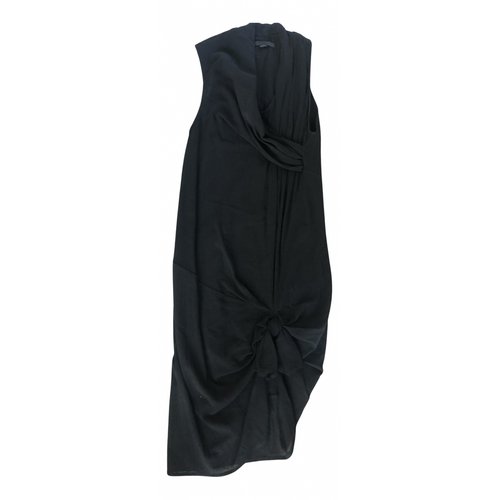 Pre-owned Alexander Wang Linen Mid-length Dress In Black