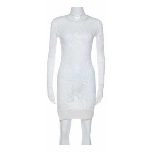 Pre-owned Jean Paul Gaultier Lace Mini Dress In White