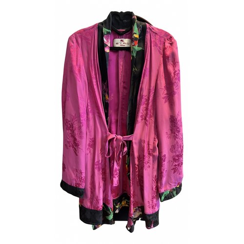 Pre-owned Etro Silk Suit Jacket In Pink