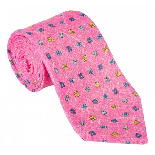 Pre-owned Kiton Tie In Pink