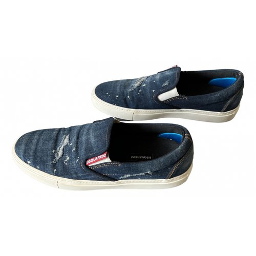 Pre-owned Dsquared2 Low Trainers In Blue