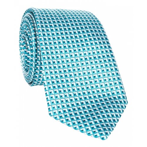 Pre-owned Altea Silk Tie In Turquoise