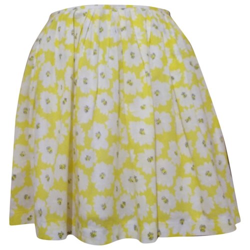 Pre-owned Tara Jarmon Mini Skirt In Yellow
