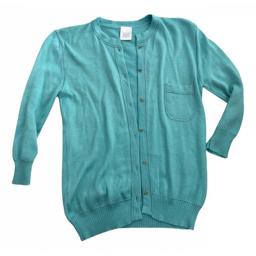 Pre-owned Valentino Vlogo Cashmere Cardigan In Turquoise