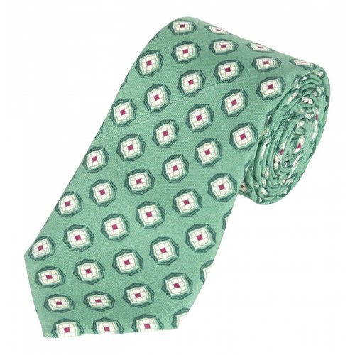 Pre-owned Altea Silk Tie In Green