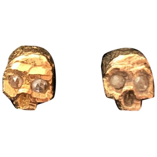 Pre-owned Bjorg Earrings In Gold