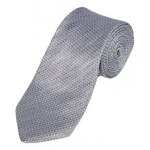 Pre-owned Armani Collezioni Silk Tie In Grey