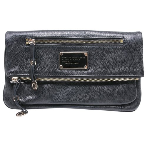 Pre-owned Marc By Marc Jacobs Leather Clutch Bag In Black