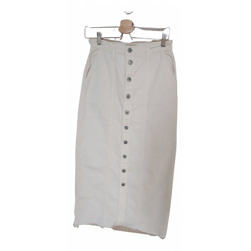 Pre-owned Current Elliott Mid-length Skirt In White