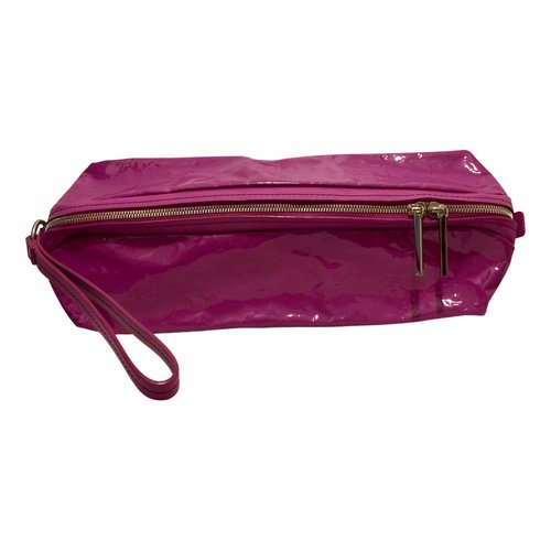 Pre-owned Issey Miyake Leather Clutch Bag In Purple