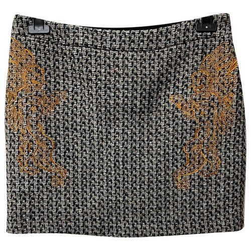 Pre-owned Moschino Wool Mini Skirt In Multicolour