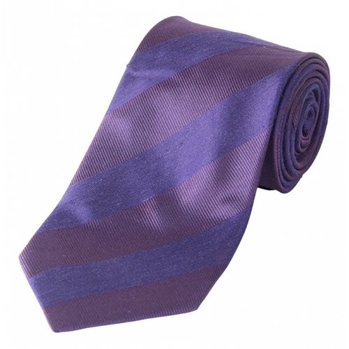 Pre-owned Lanvin Silk Tie In Purple