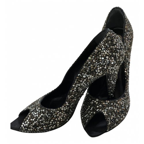 Pre-owned Les Tropeziennes Glitter Heels In Silver