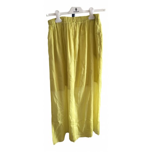 Pre-owned Semicouture Maxi Skirt In Yellow