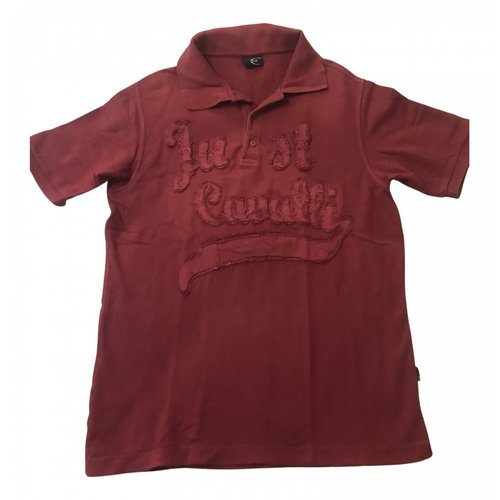 Pre-owned Just Cavalli Polo Shirt In Burgundy