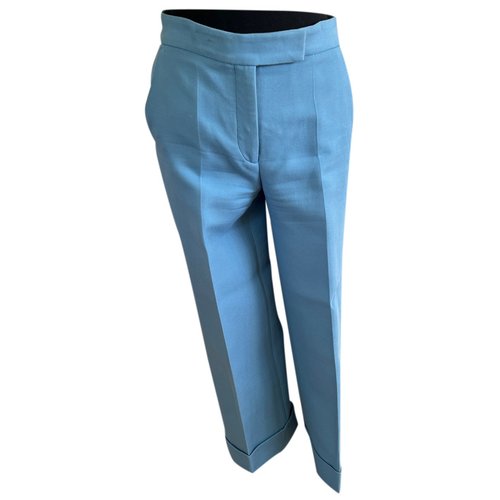 Pre-owned Sandro Fall Winter 2019 Straight Pants In Blue