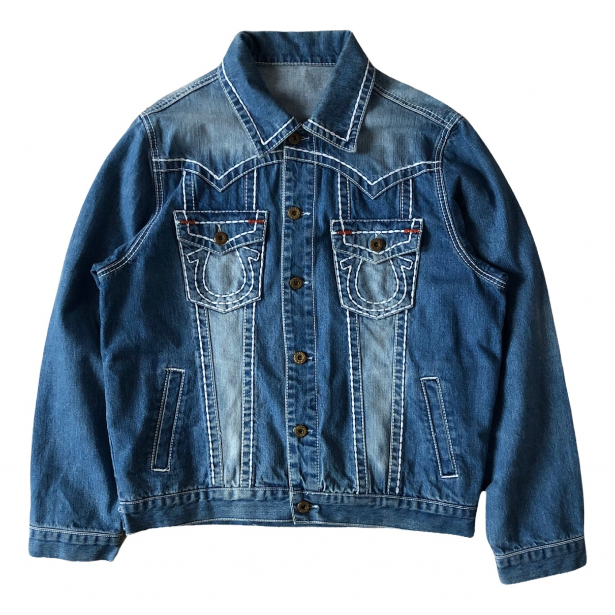 Pre-owned True Religion Jacket In Blue 