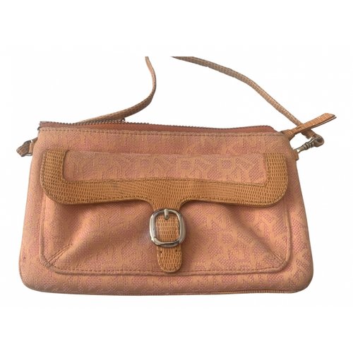 Pre-owned Dkny Leather Handbag In Orange