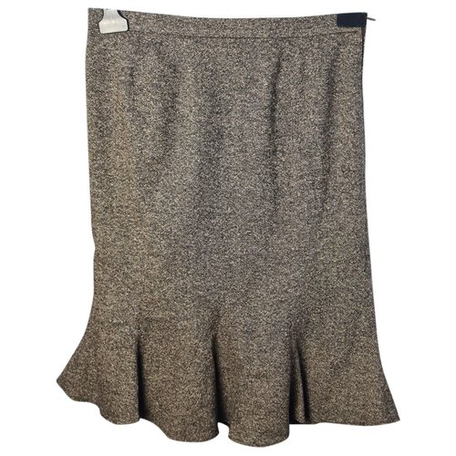 Pre-owned Dolce & Gabbana Wool Skirt In Brown