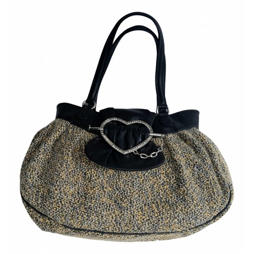 Pre-owned Moschino Cheap And Chic Tweed Handbag In Yellow