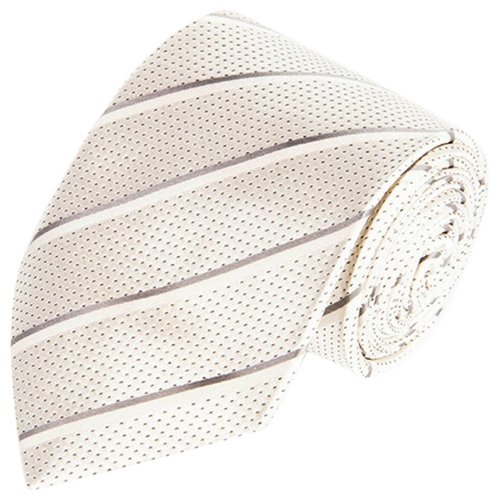 Pre-owned Armani Collezioni Silk Tie In White