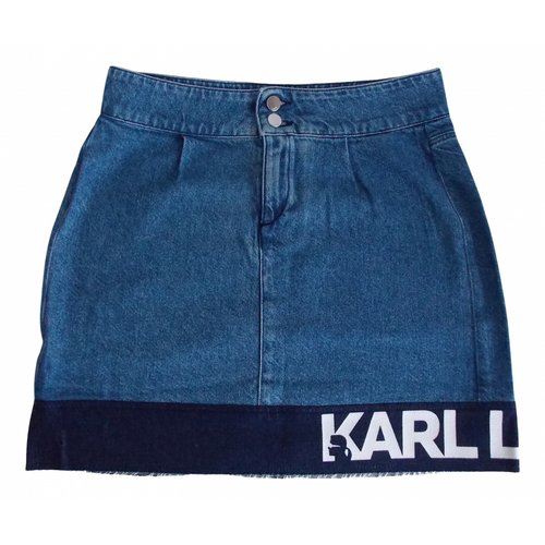 Pre-owned Karl Lagerfeld Mini Skirt In Blue