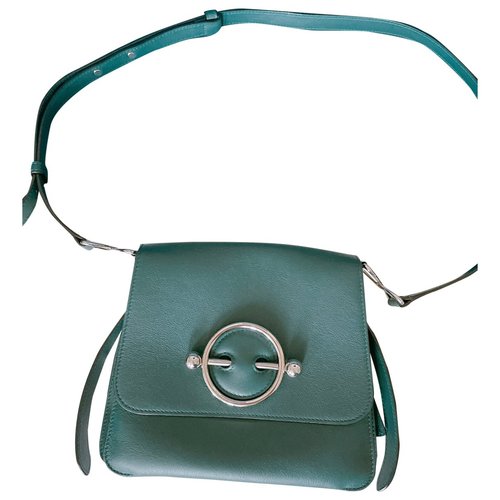 Pre-owned Jw Anderson Disc Leather Handbag In Green