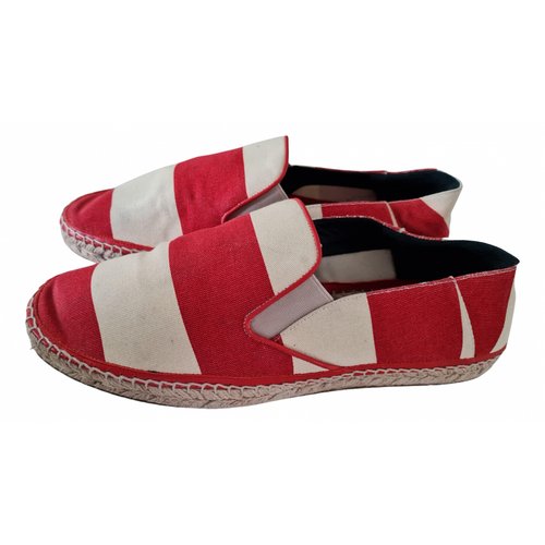 Pre-owned Burberry Cloth Espadrilles In Red