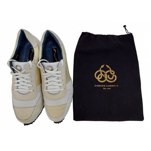 Pre-owned Opening Ceremony Low Trainers In Beige