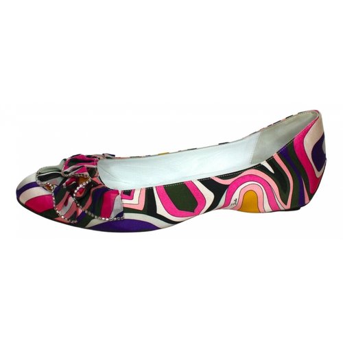 Pre-owned Emilio Pucci Cloth Ballet Flats In Pink