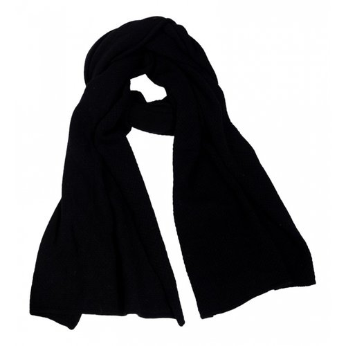 Pre-owned Inverni Wool Scarf & Pocket Square In Black