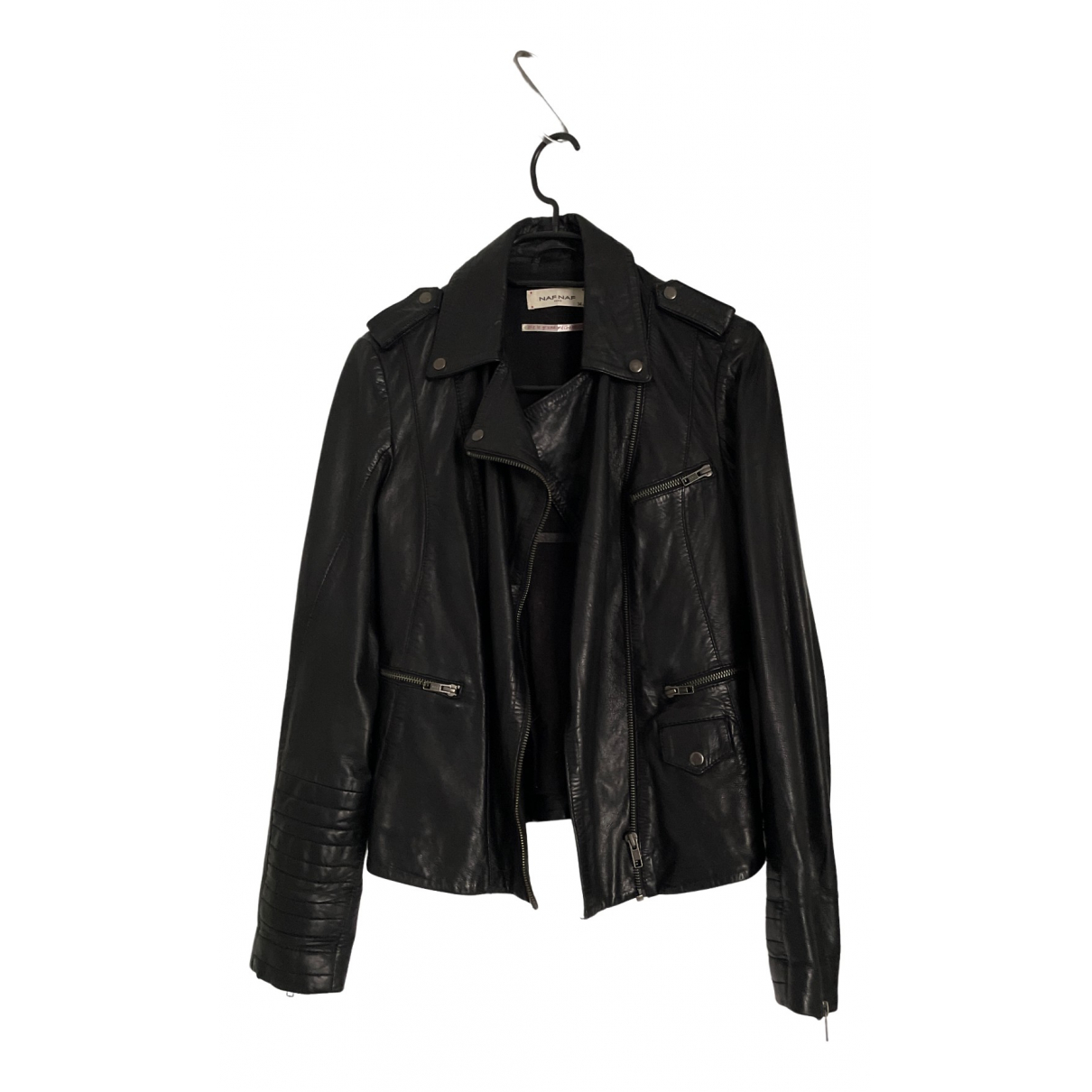 Pre-owned Naf Naf Leather Jacket In 
