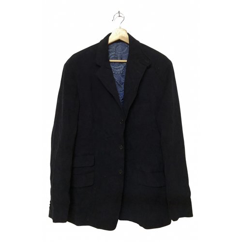 Pre-owned Tommy Hilfiger Coat In Navy