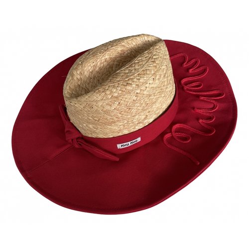 Pre-owned Miu Miu Hat In Red