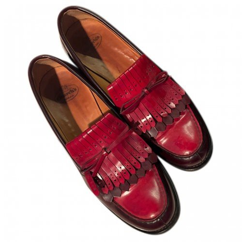 Pre-owned Church's Leather Flats In Red