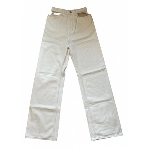 Pre-owned Maison Margiela Straight Jeans In Beige