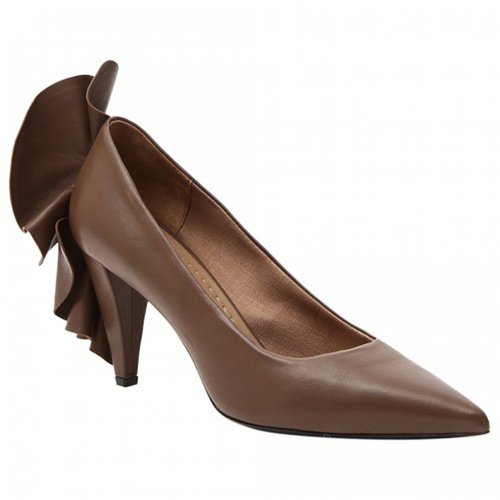 Pre-owned Max Mara Leather Mid Heel In Brown