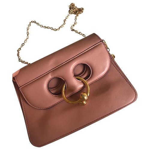 Pre-owned Jw Anderson Pierce Leather Crossbody Bag In Pink